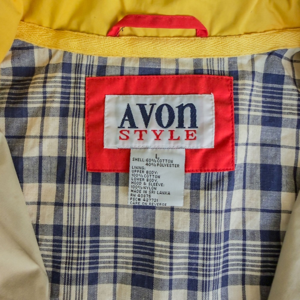Vintage 90s Avon Style Colorblock Windbreaker Jacket Red Navy Tan Mens Large - Picture 7 of 7